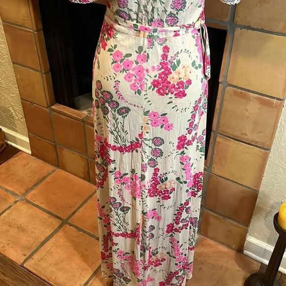 Vintage Union made floral maxi dress, size S! - Picture 9 of 16